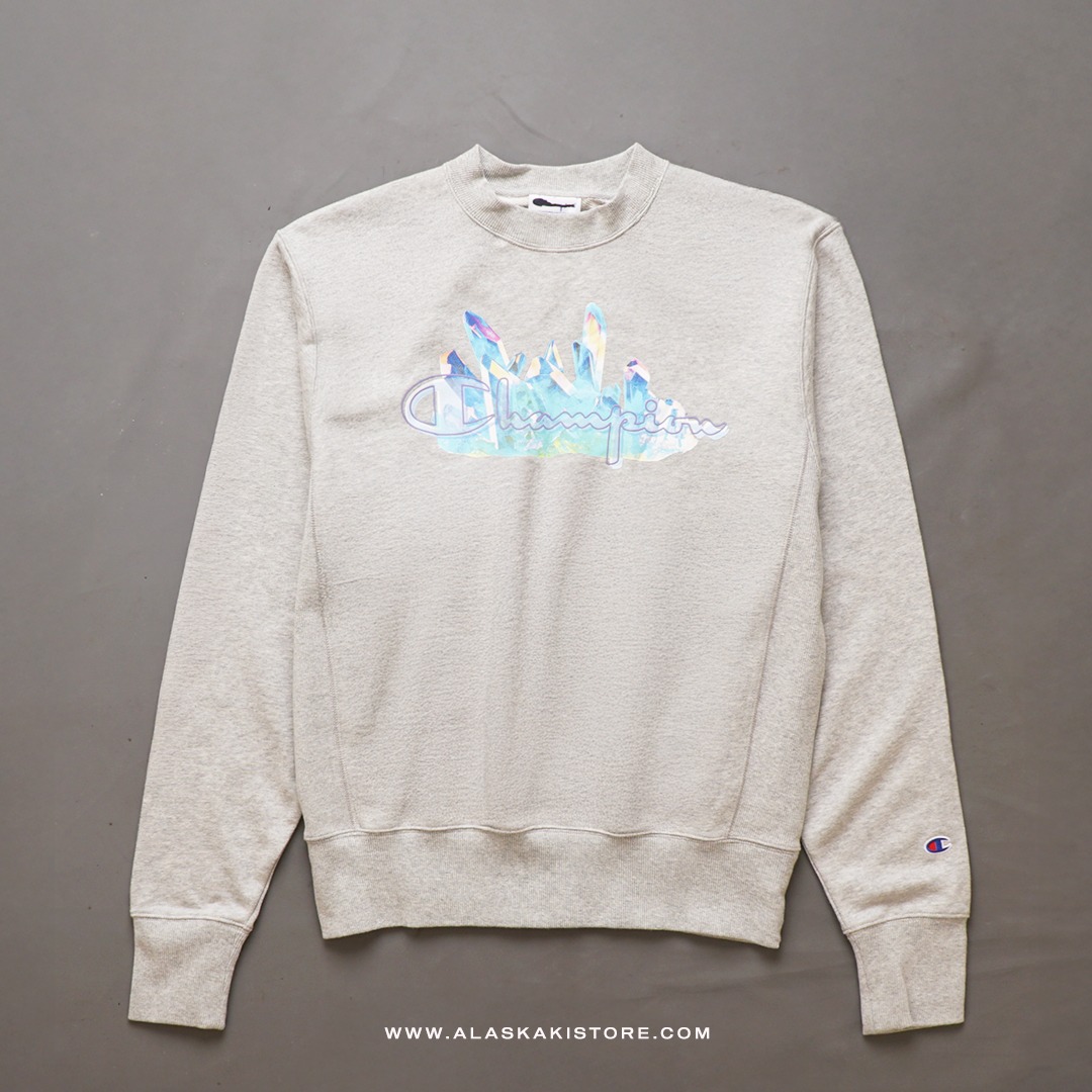 Reverse Weave Crewneck Sweatshirt Light Grey CH7048