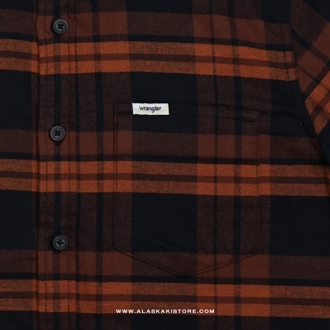 Short Sleeve Plaid Shirt Brown WR2001
