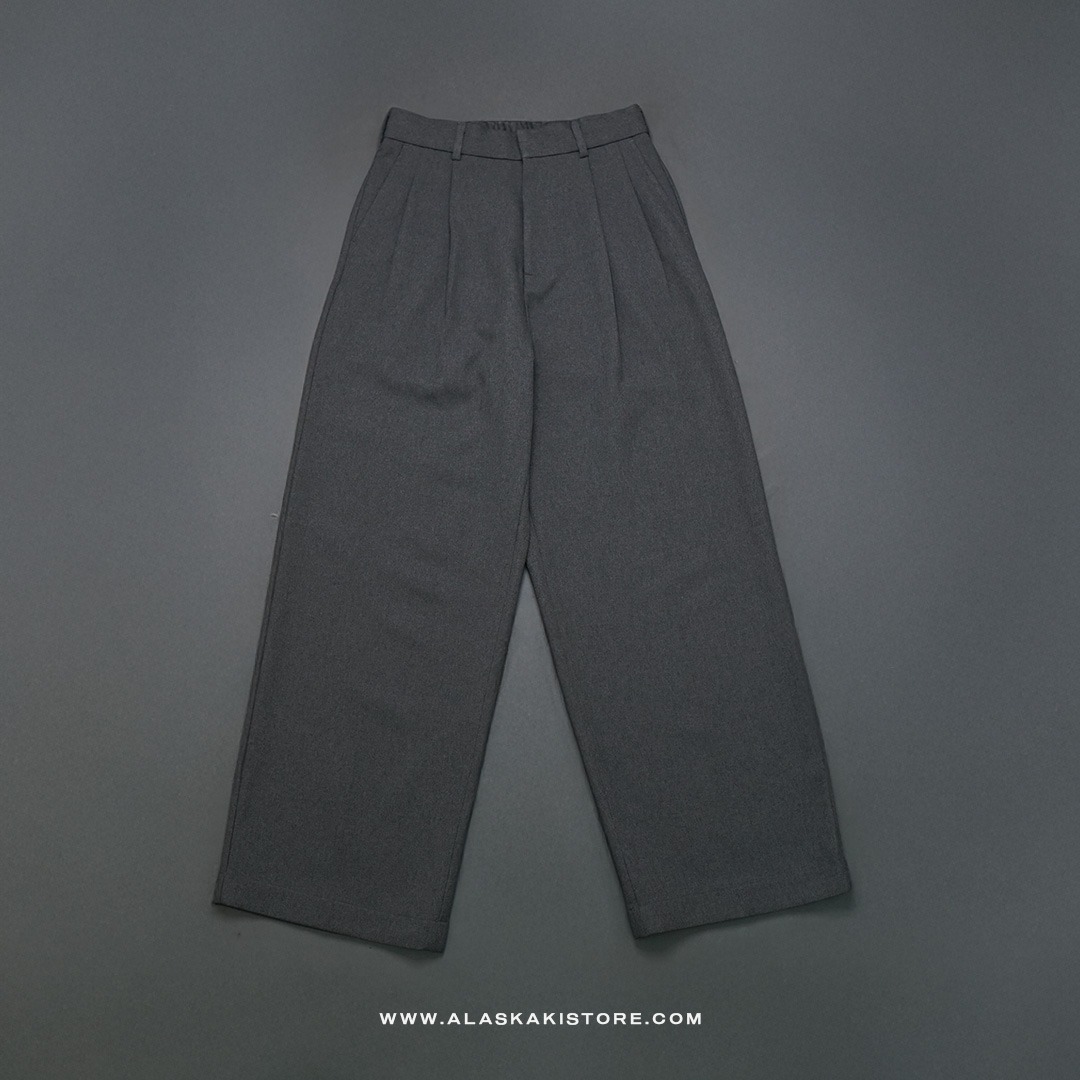 Wide Loose Pants Grey GU5035