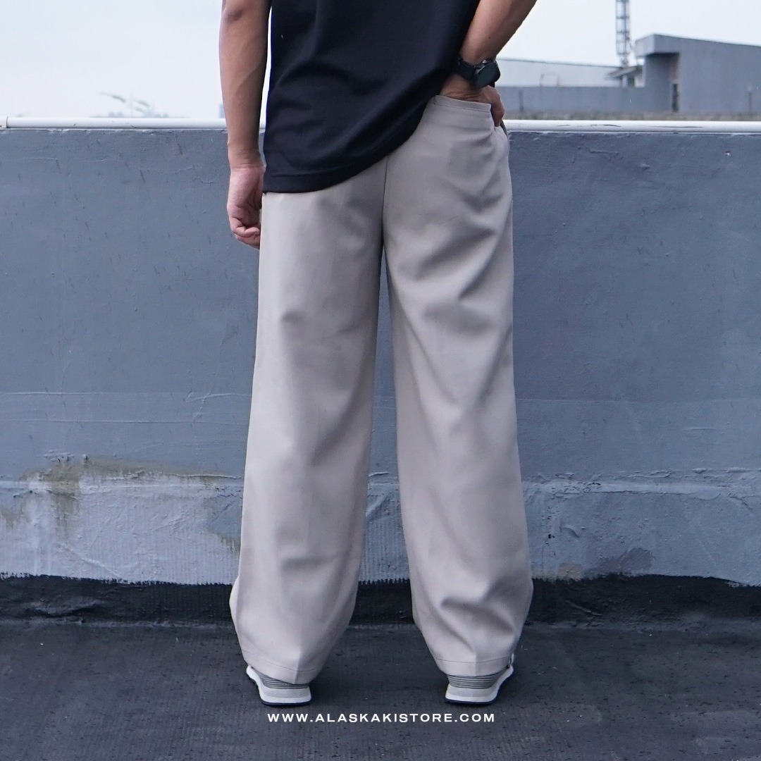 Wide Loose Pants Khaki GU5036