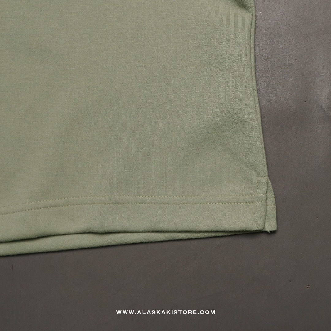 Cotton Blend Heavyweight Oversized Tshirt by Common Issue Green CI4050