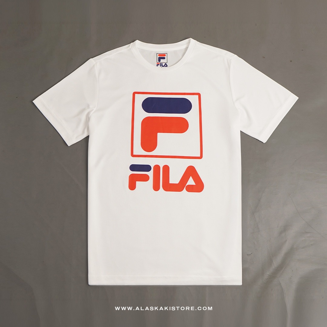 Quickdry Tshirt White Logo NavyRed FL4014