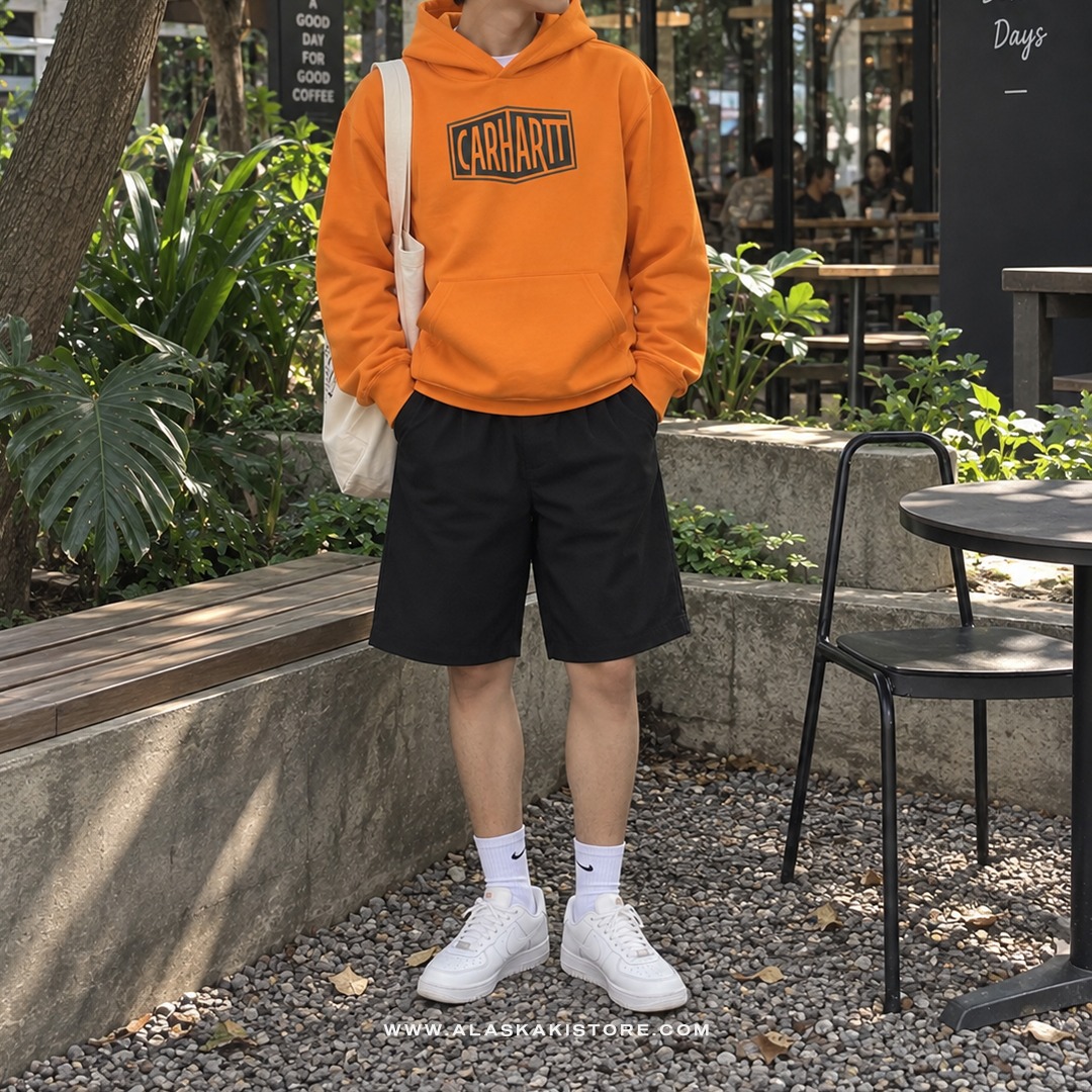 Pullover Hoodie Toddler Big Logo Orange CR1029