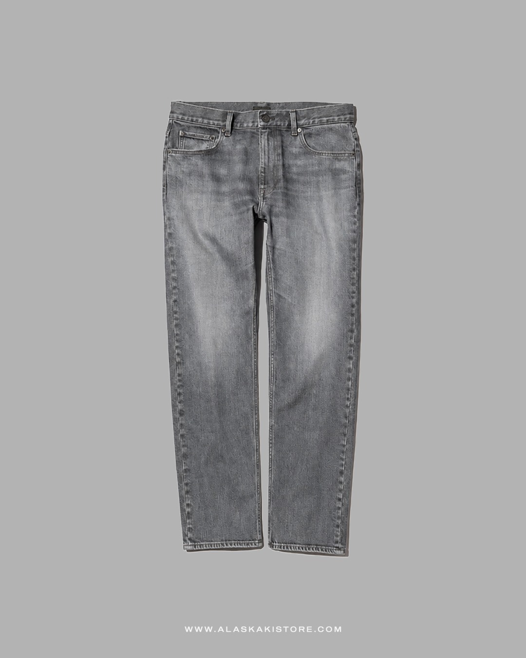 Slim Straight Jeans Grey Washed UQ5039