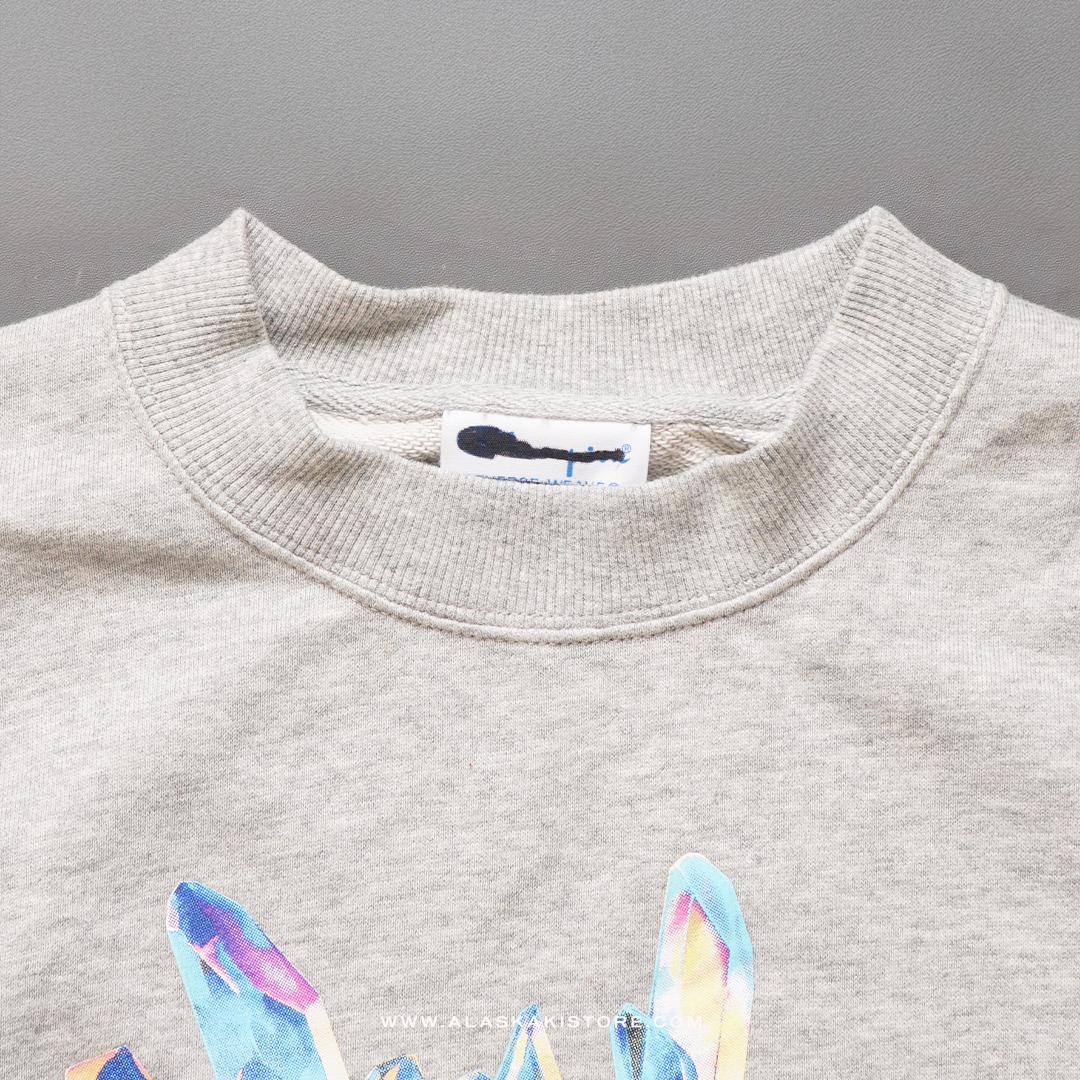 Reverse Weave Crewneck Sweatshirt Light Grey CH7048