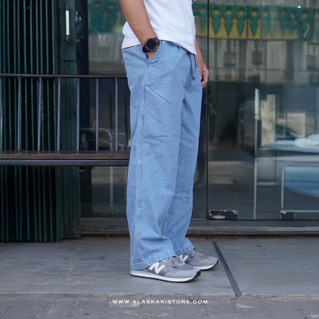 Loose Fit Denim Jeans Blue GU5019