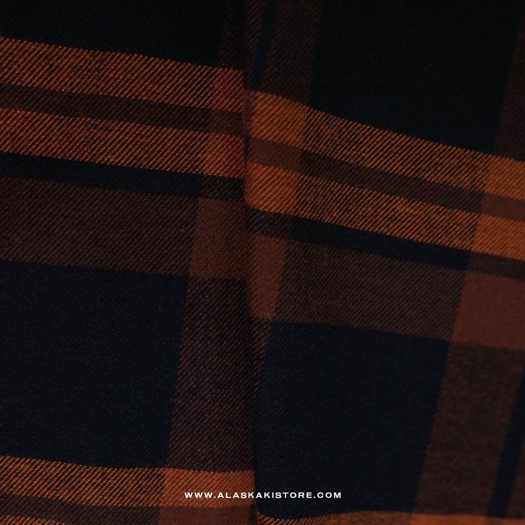 Short Sleeve Plaid Shirt Brown WR2001