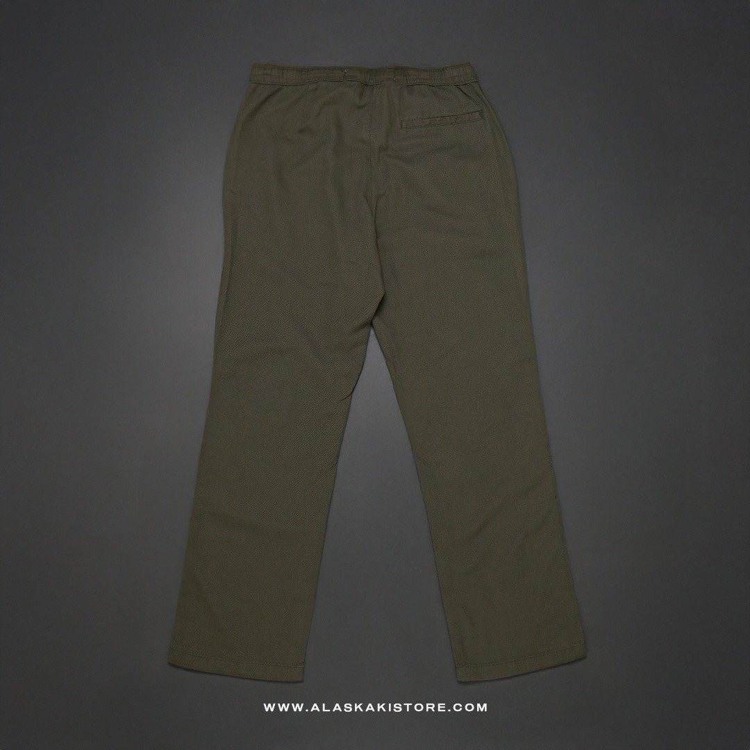 Straight Fit Linen Pants Olive ON5101