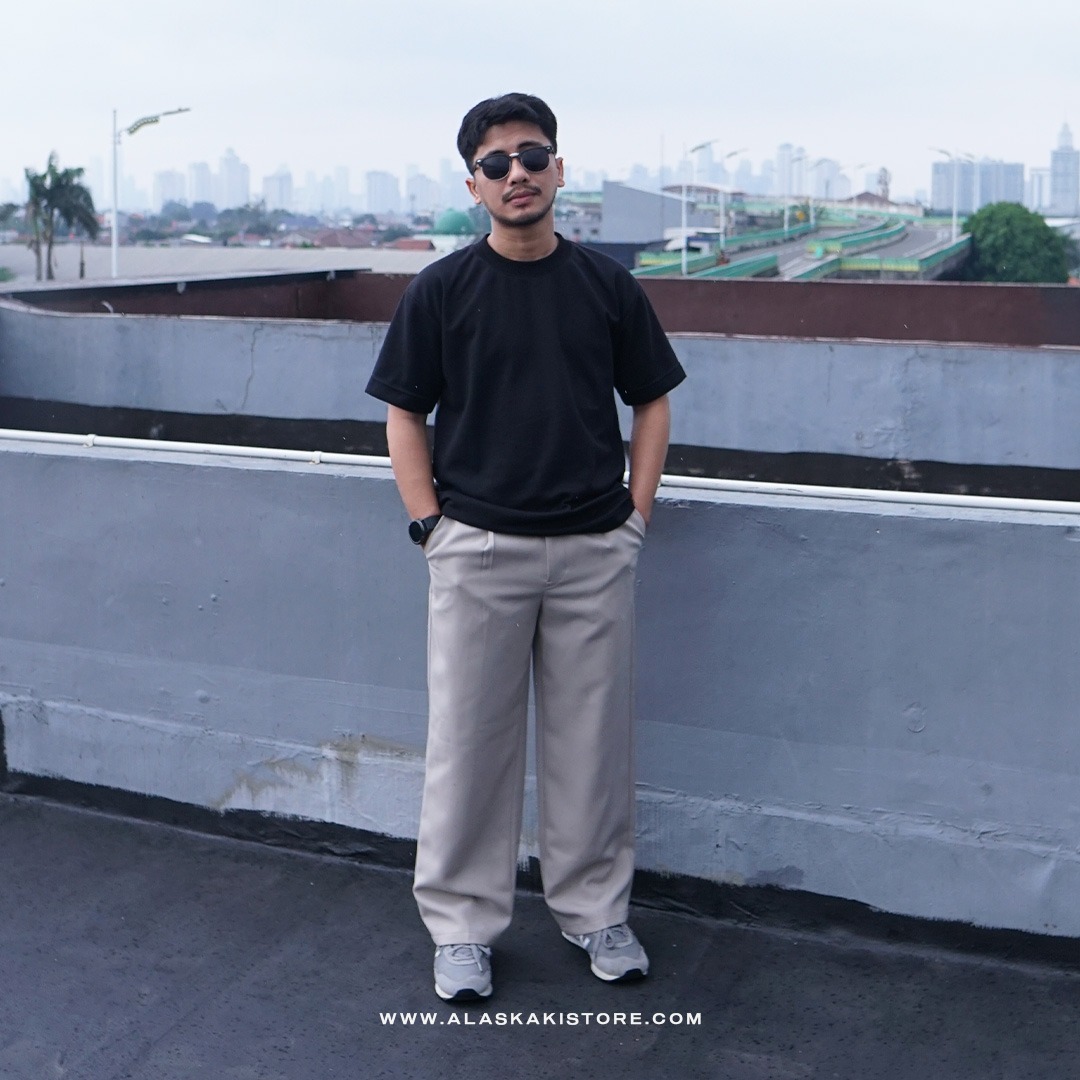 Wide Loose Pants Khaki GU5036