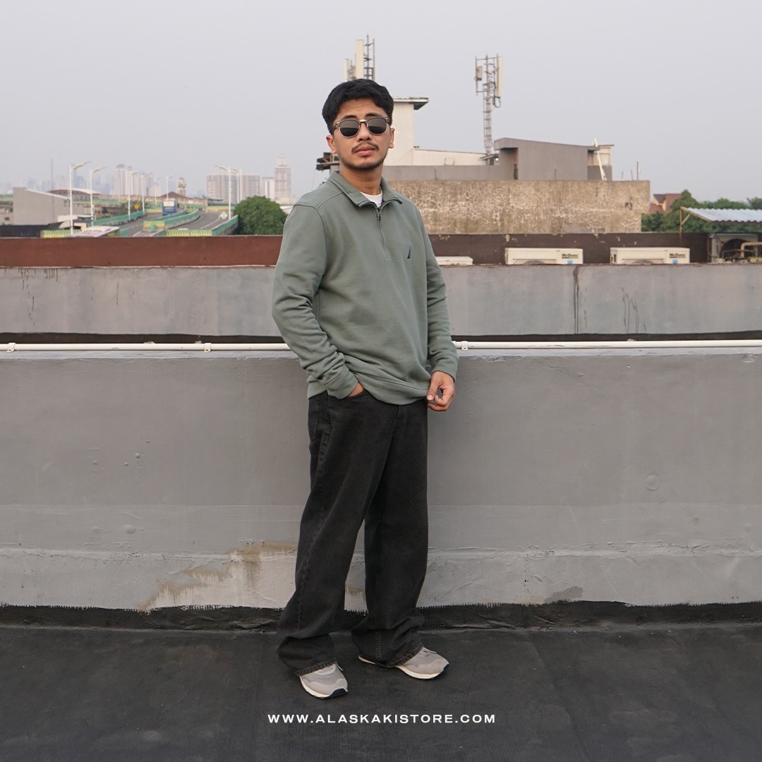 Half Zip Pique Shirt Green NC1017