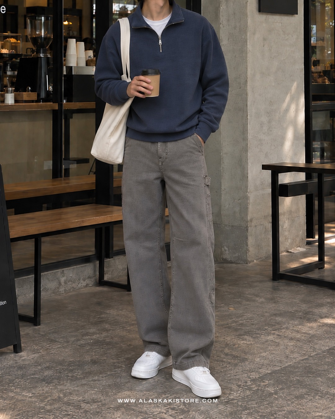 Half Zip Sweatshirt Navy BR7001