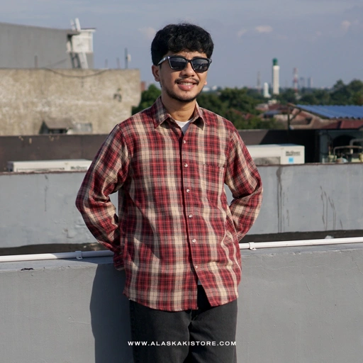 Image of Flannel Shirt by Common Issue Red CI2005