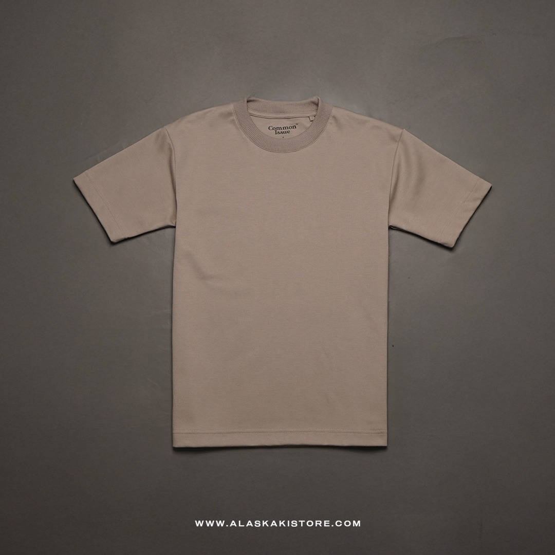 Cotton Blend Heavyweight Oversized Tshirt by Common Issue Moss CI4049