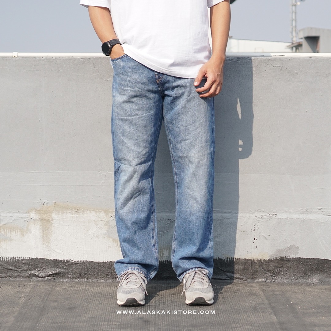 Loose/Relaxed Fit Jeans Blue Washed GA5026
