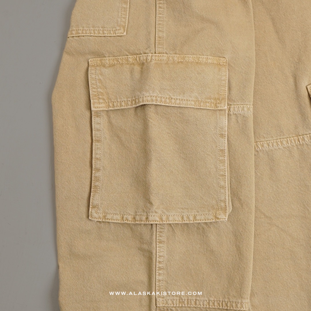 Loose Cargo Pants Khaki BS5036