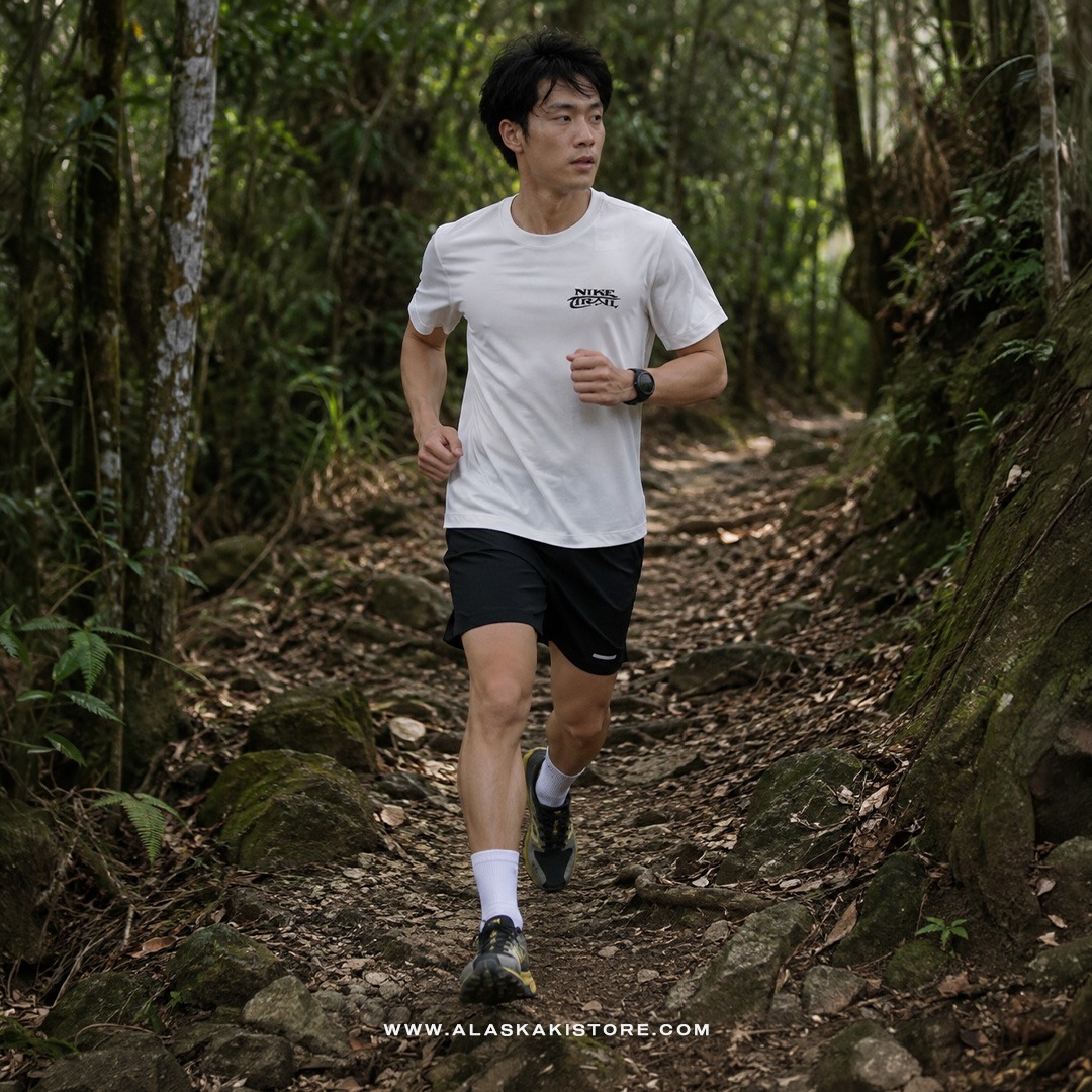 Trail Running Tshirt Off White NK4002