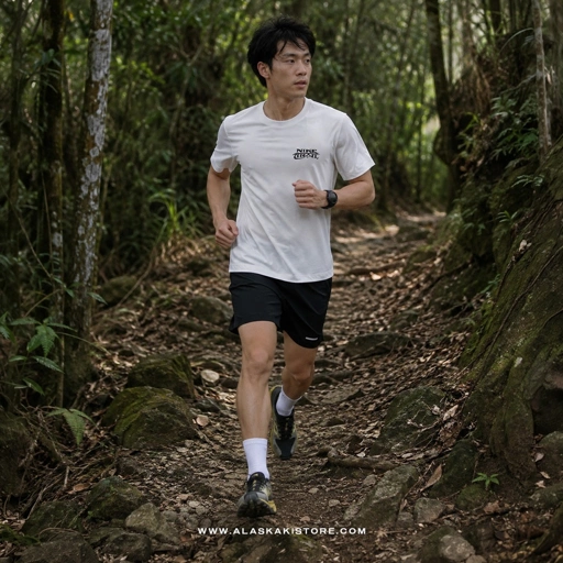 Trail Running Tshirt Off White NK4002