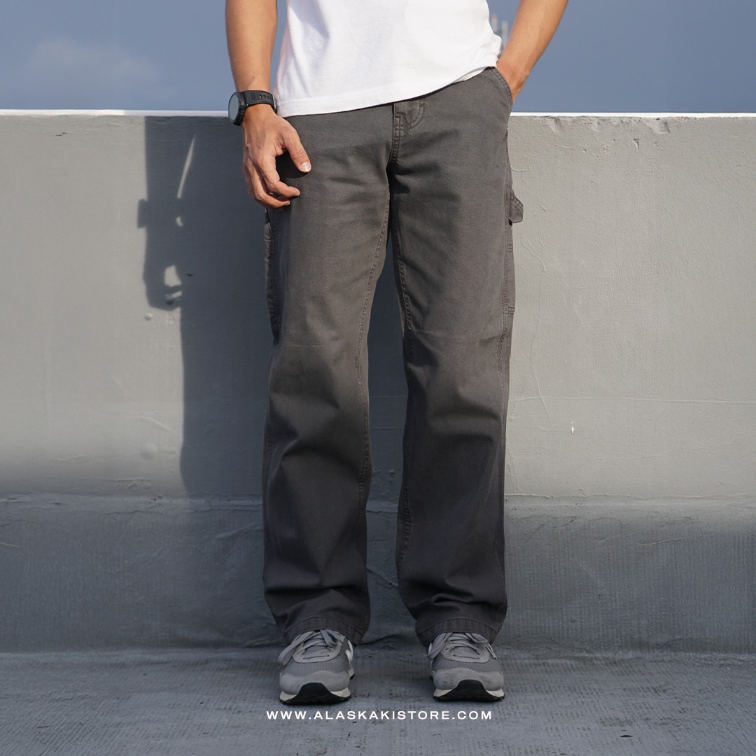 Baggy Carpenter Pants Washed Grey AP5003