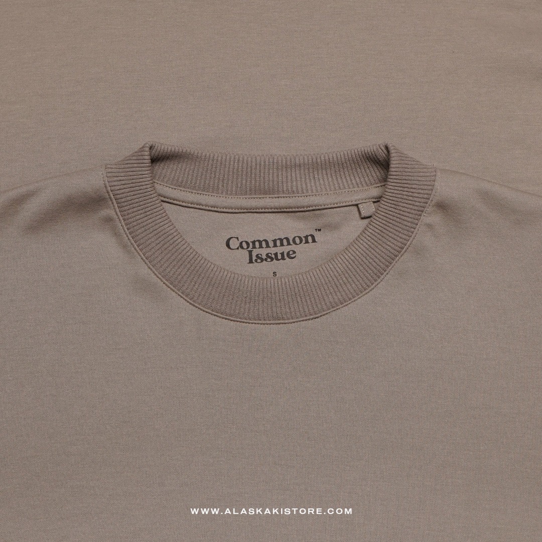 Cotton Blend Heavyweight Oversized Tshirt by Common Issue Moss CI4049