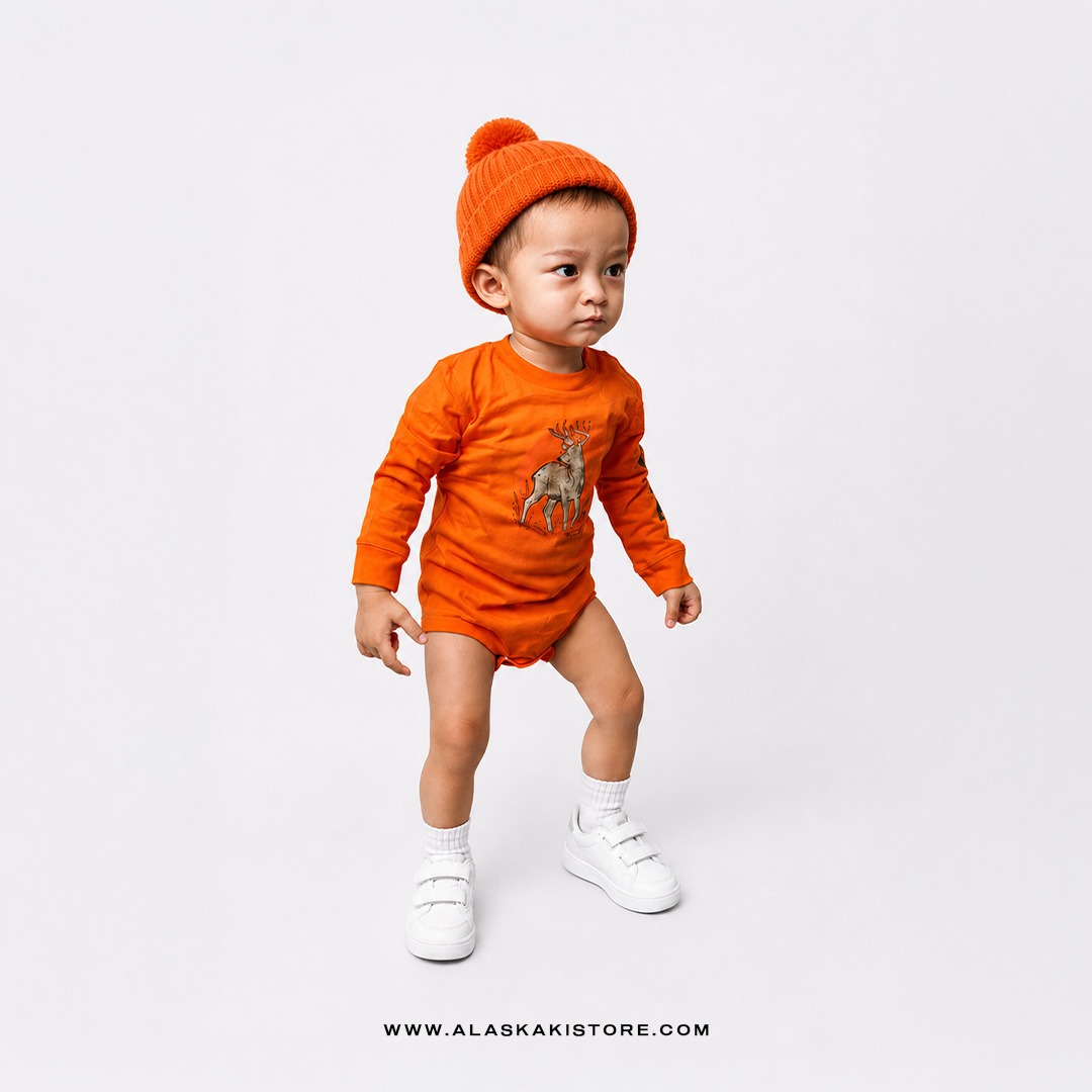 Bodysuits Baby Jumper LS Orange CR4005