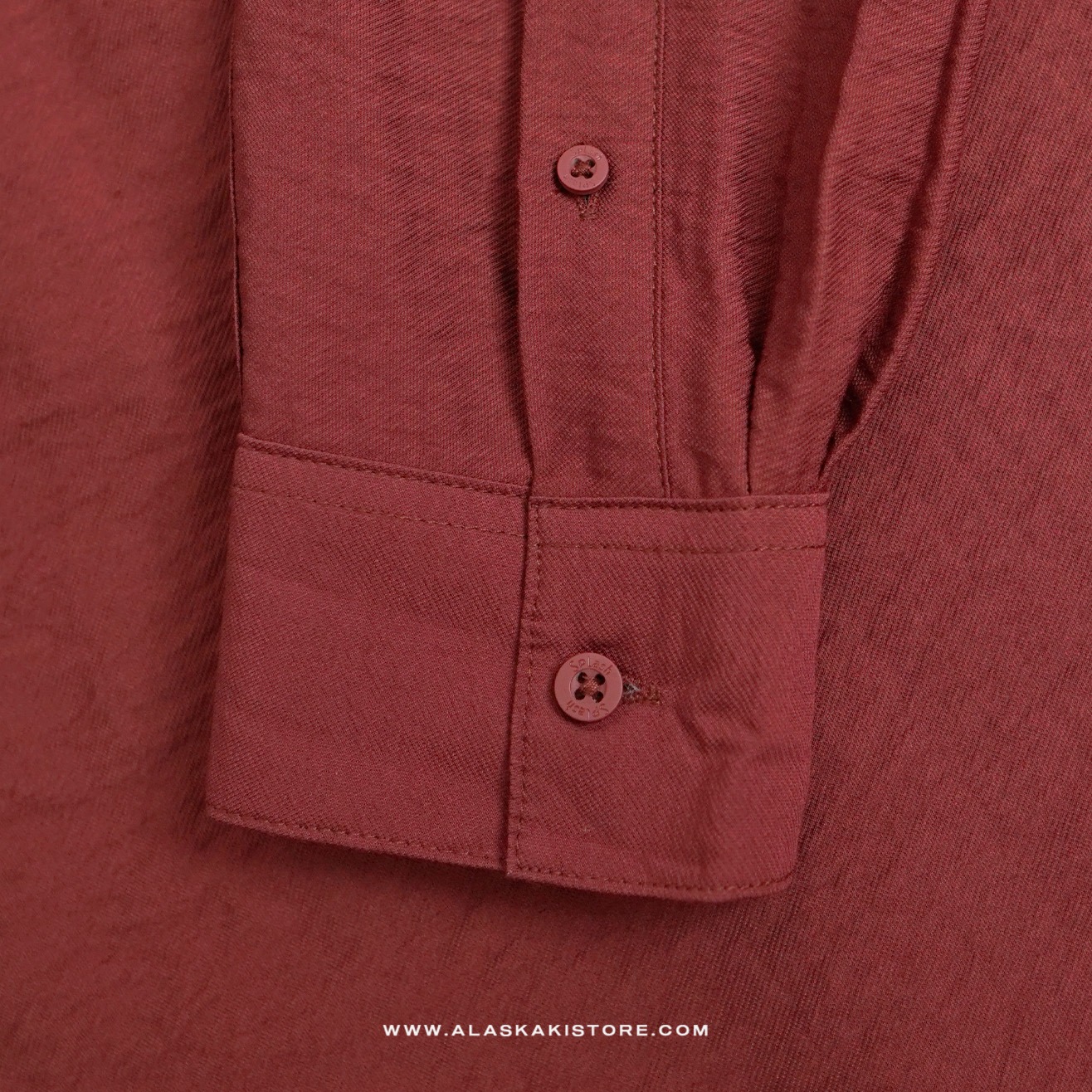 Crinkle Texture Long Sleeve Shirt Maroon SH2033