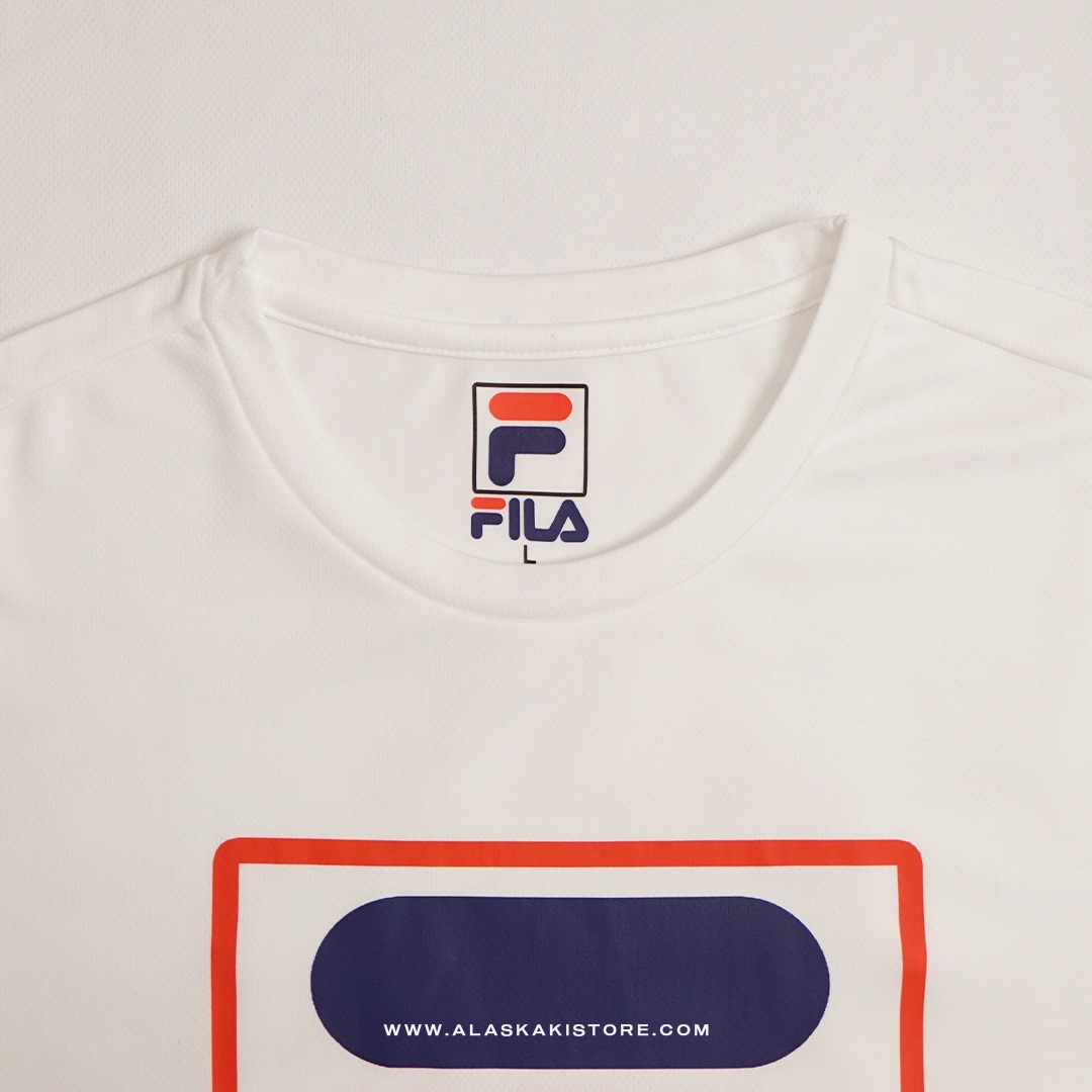 Quickdry Tshirt White Logo NavyRed FL4014