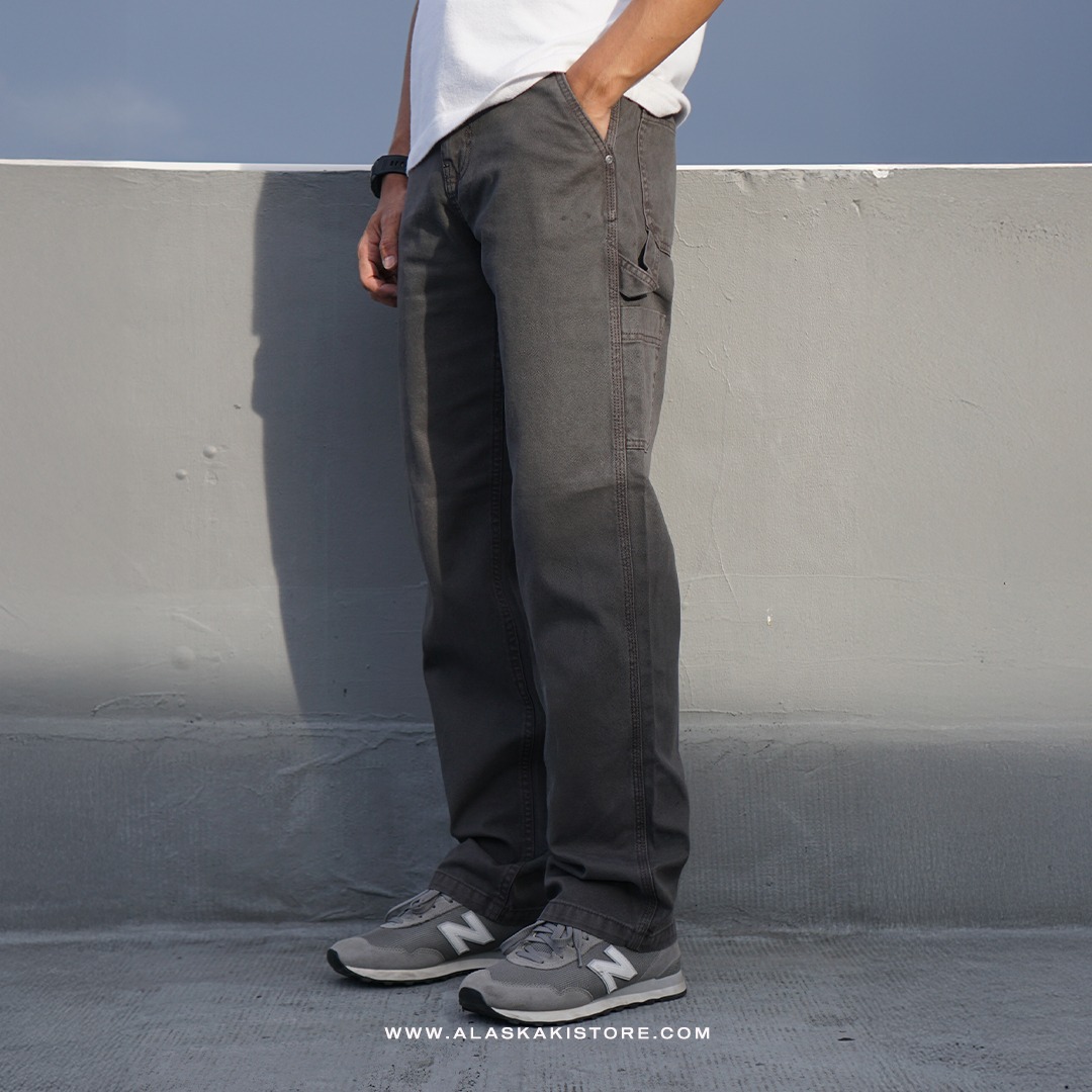 Baggy Carpenter Pants Washed Grey AP5003