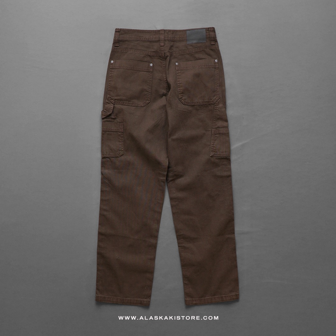 Baggy Carpenter Pants Washed Brown AP5001
