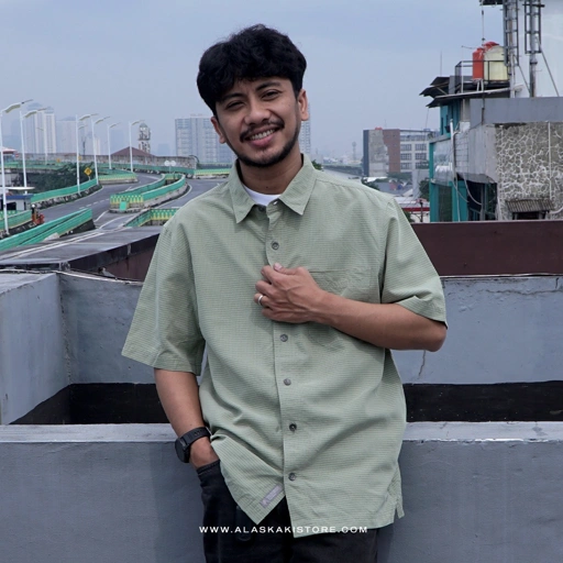 Image of Pucker Dry Short Sleeve Shirt Green RR2005