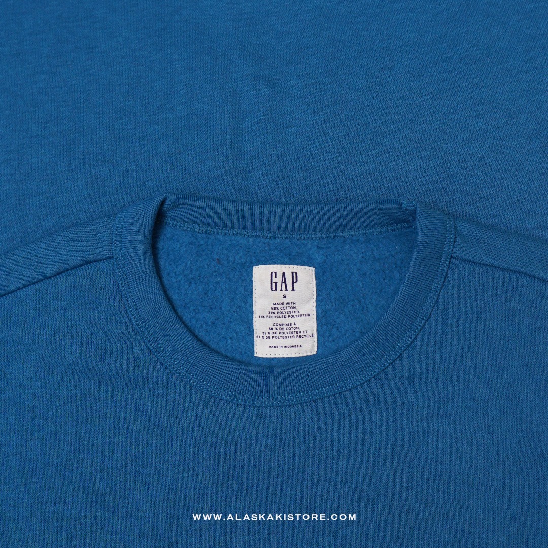 Printed Logo Crewneck Sweatshirt Blue GA7012