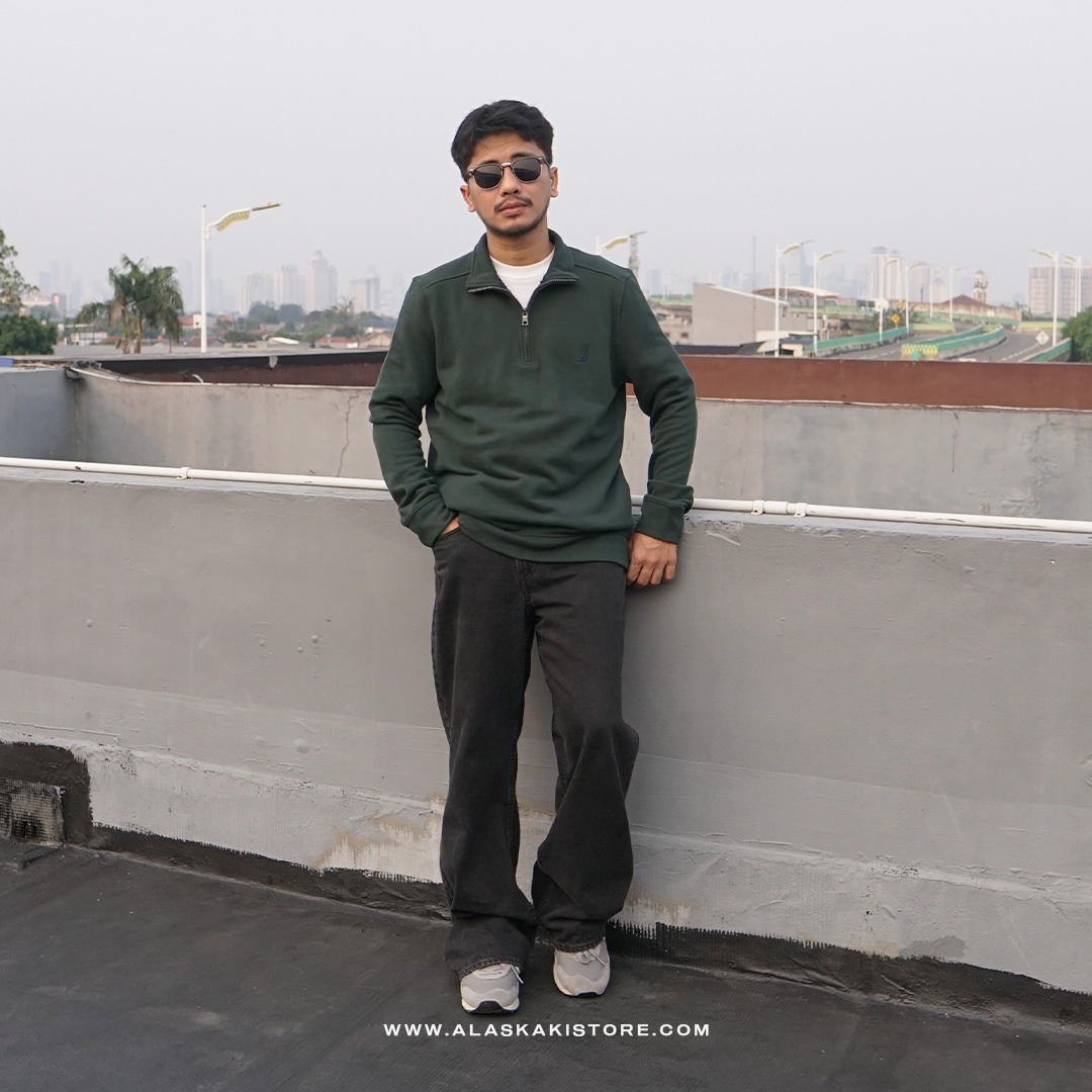 Half Zip Pique Shirt Teal Green NC1016