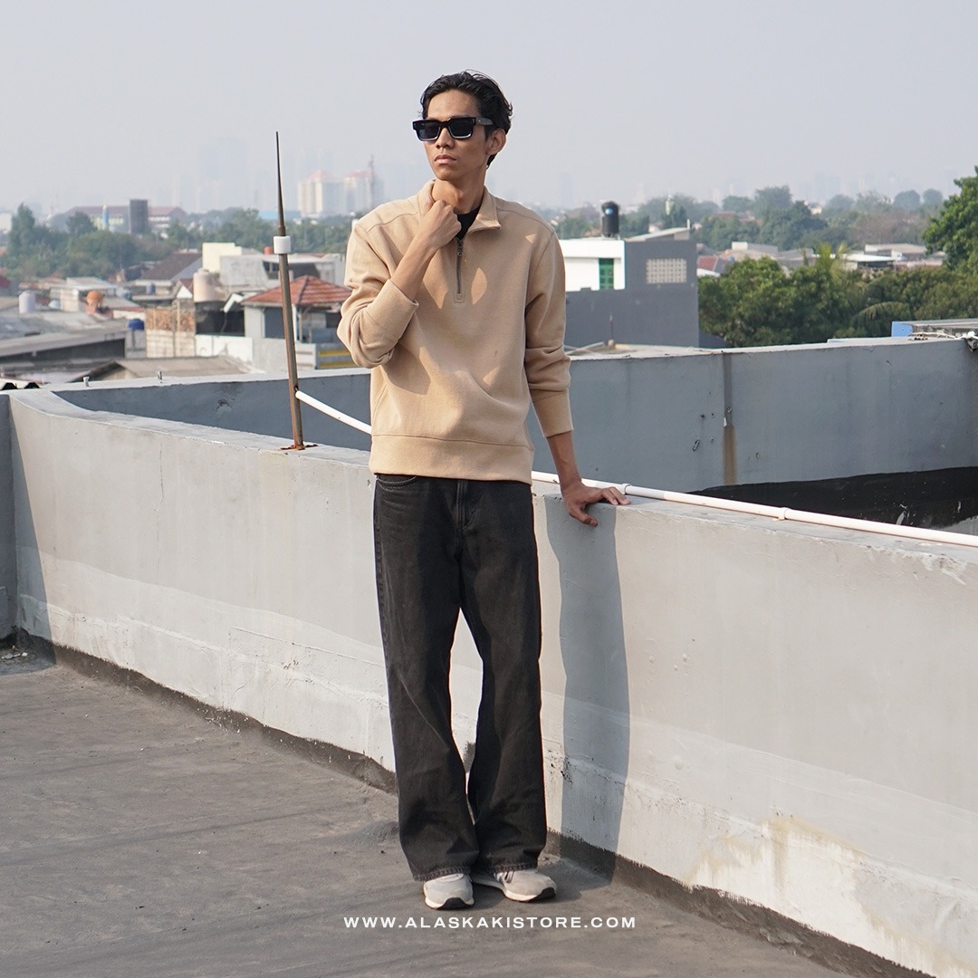 Half Zip Sweatshirt Khaki BR7003