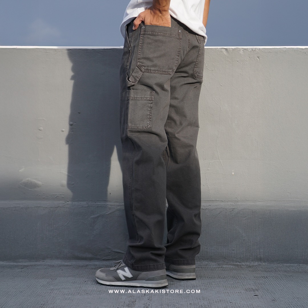 Baggy Carpenter Pants Washed Grey AP5003