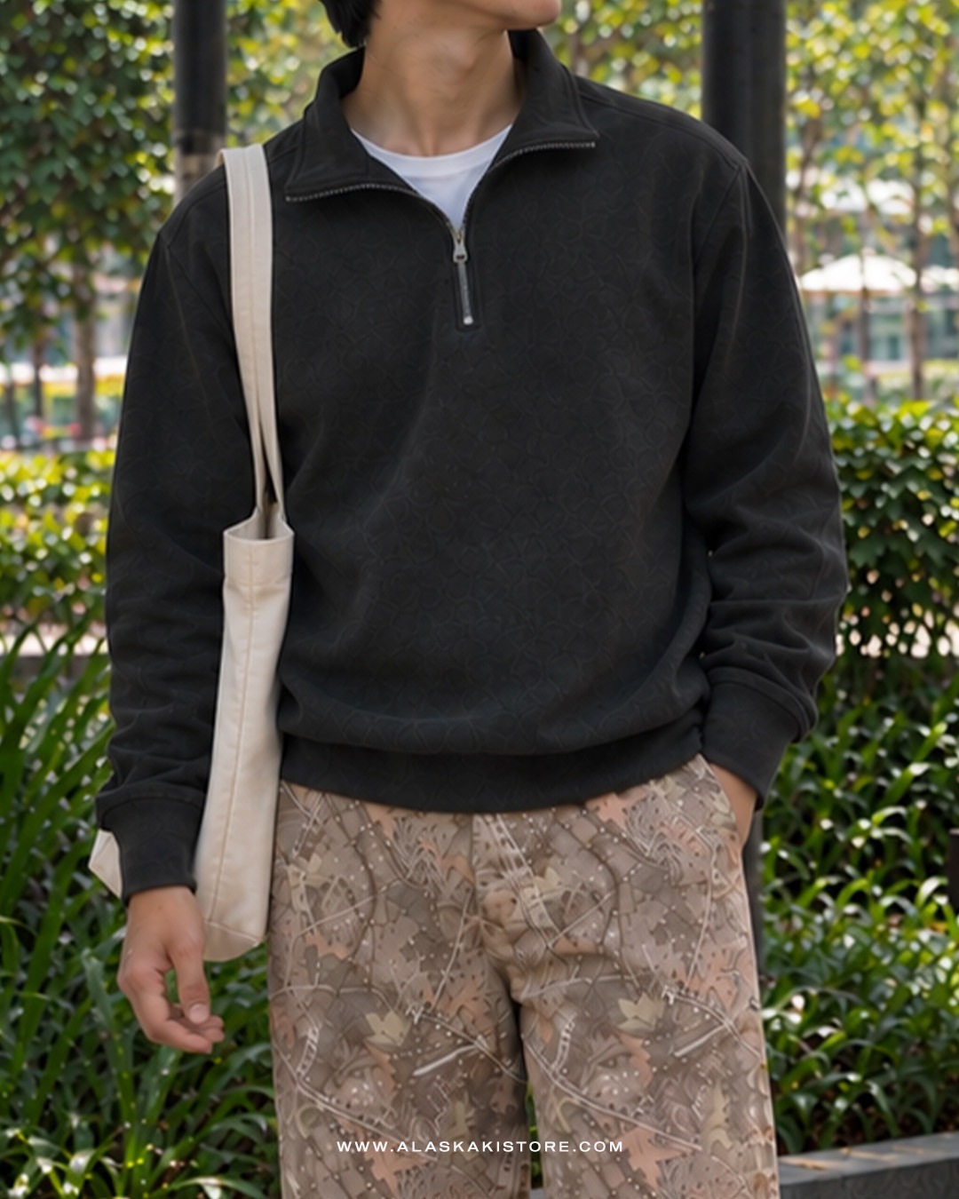 Half Zip Sweatshirt Black BR7004