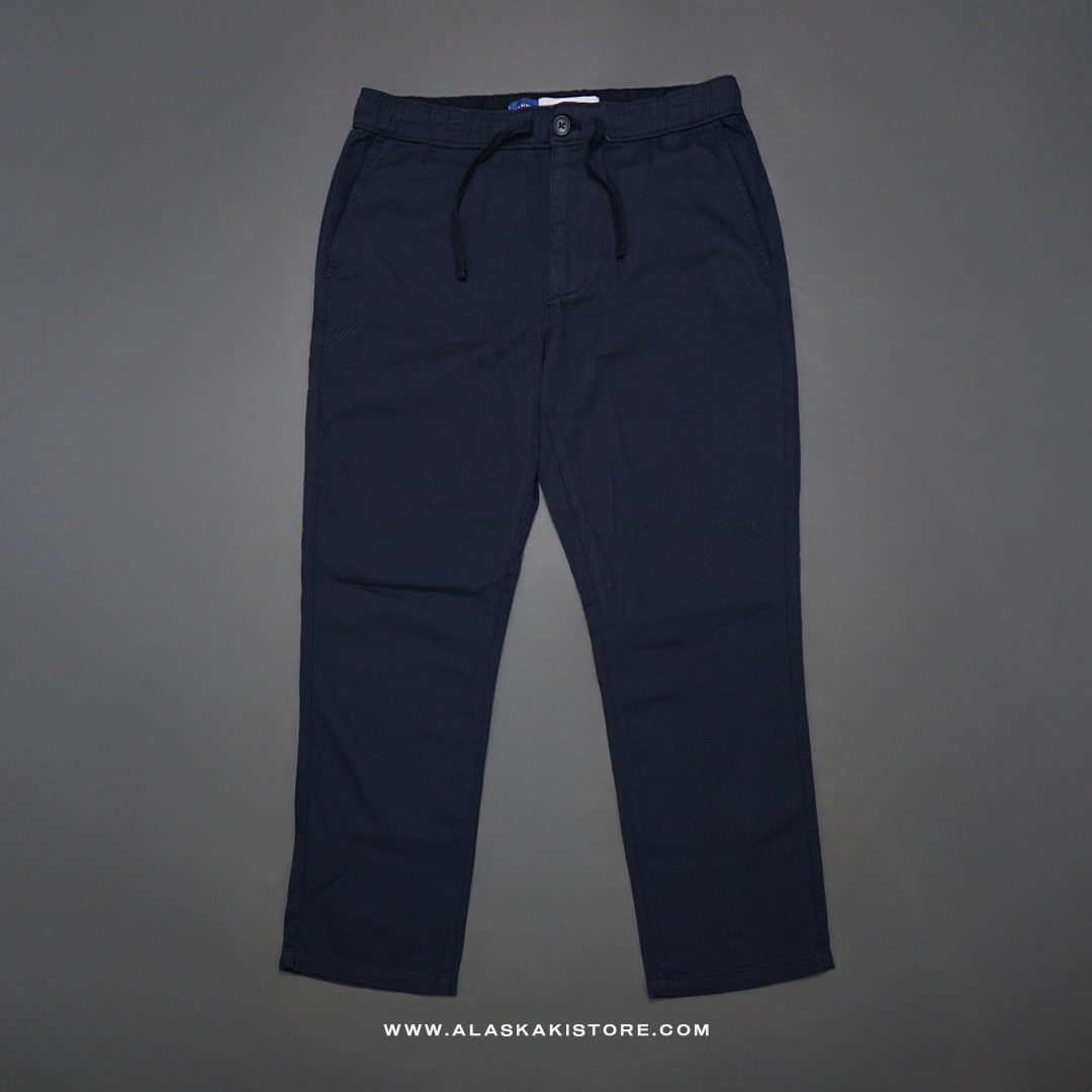 Straight Fit Linen Pants Navy ON5102