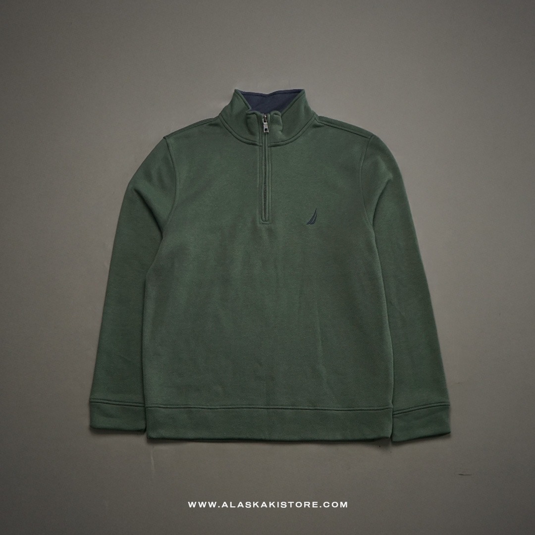 Half Zip Sweatshirt Teal Green NC1007
