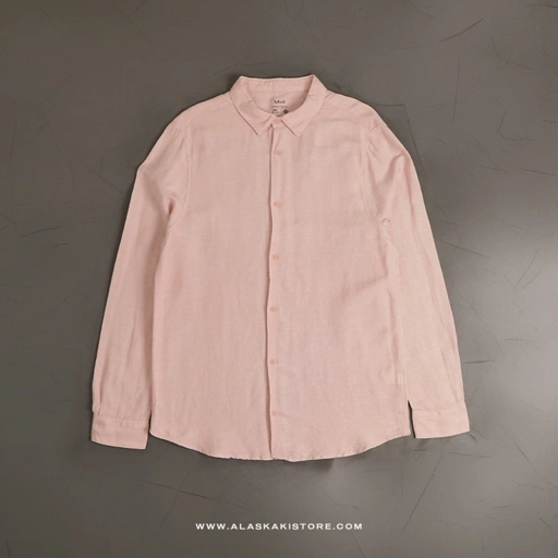 Crinkle Texture Long Sleeve Shirt Soft Pink SH2035