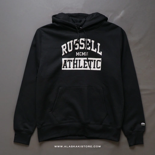 Image of Printed Pullover Hoodie Black RS1006