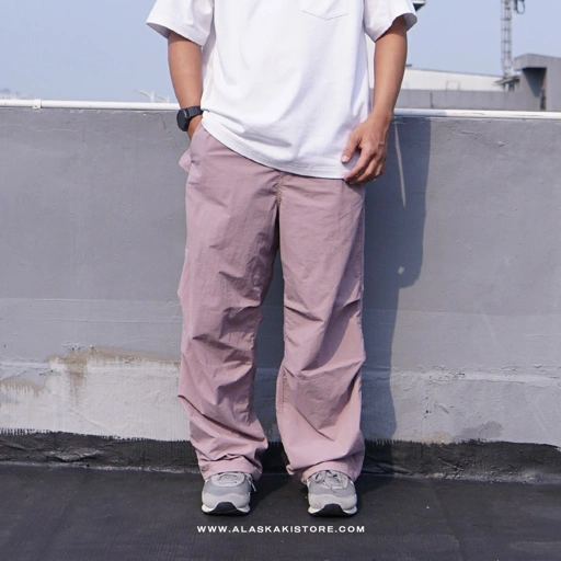 Image of Loose Fit Parachute Pants Soft Lilac GU5034