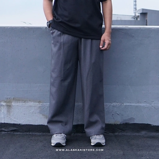 Image of Wide Loose Pants Grey GU5035