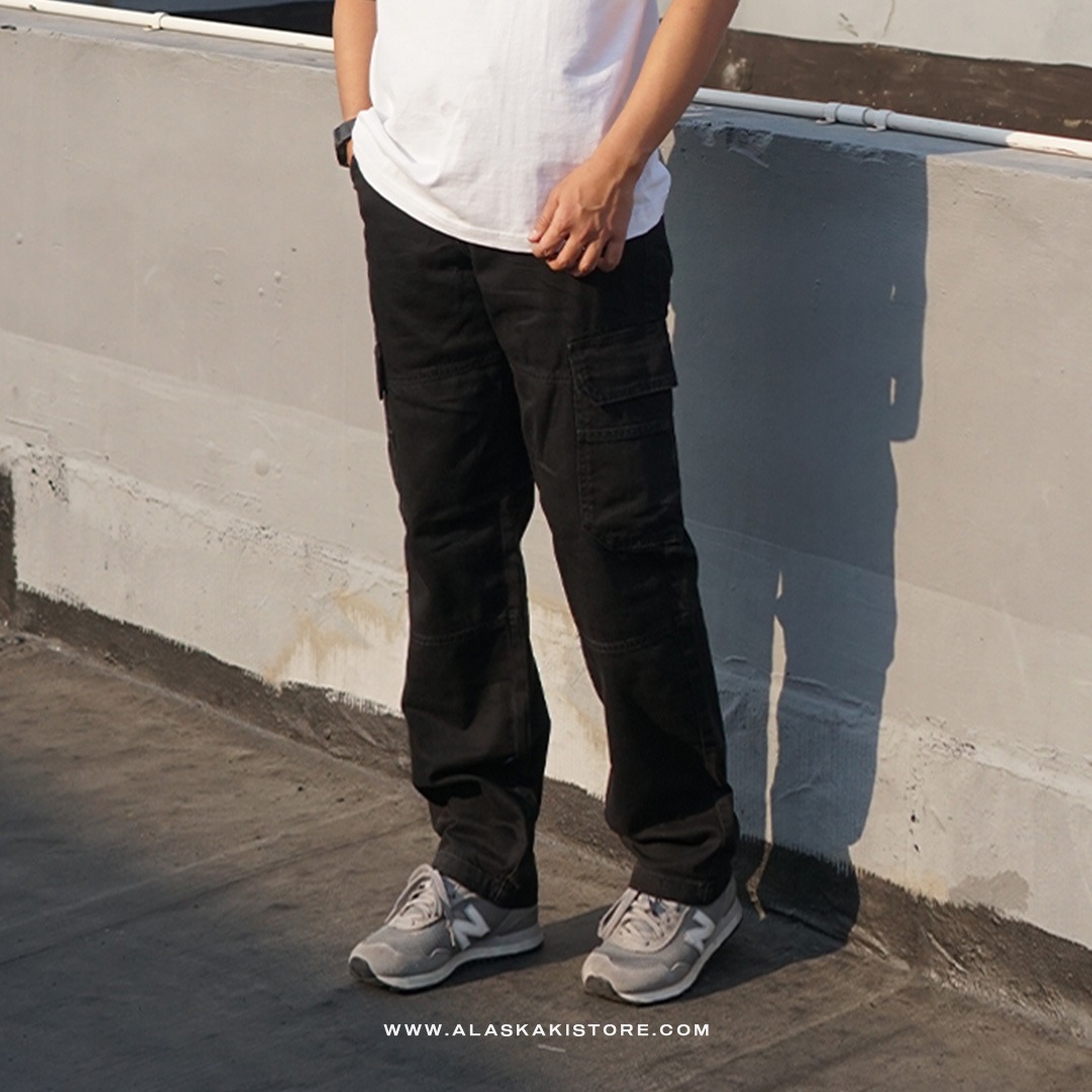 Loose Cargo Pants Black BS5033