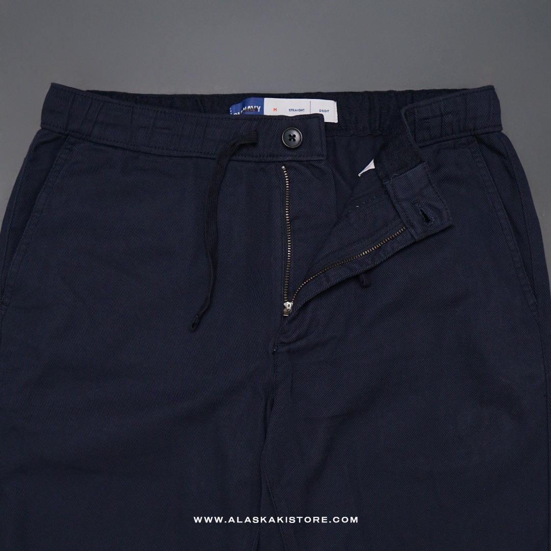 Straight Fit Linen Pants Navy ON5102