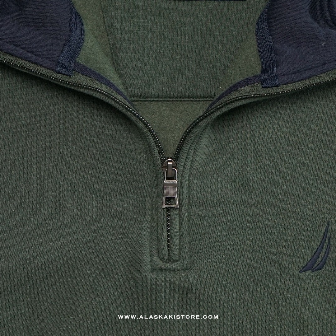 Half Zip Sweatshirt Teal Green NC1007