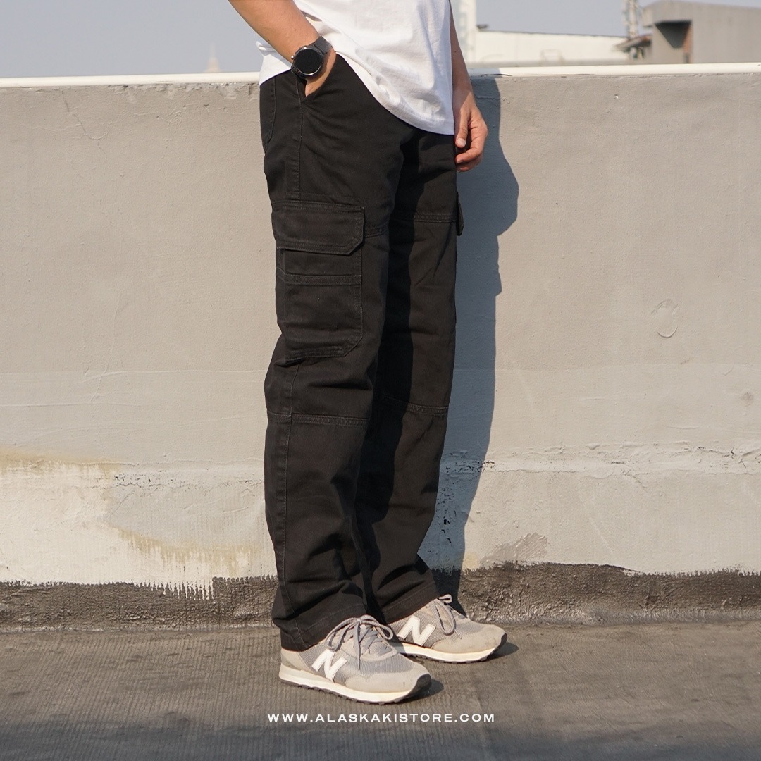 Loose Cargo Pants Black BS5033