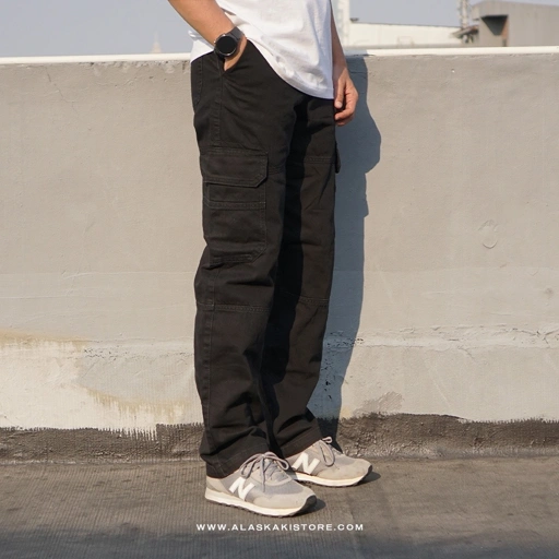 Loose Cargo Pants Black BS5033