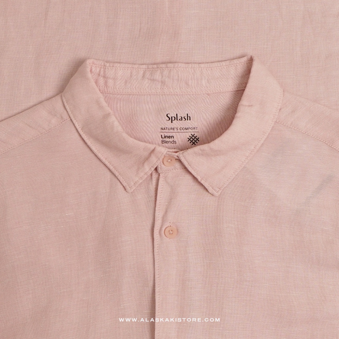 Crinkle Texture Long Sleeve Shirt Soft Pink SH2035