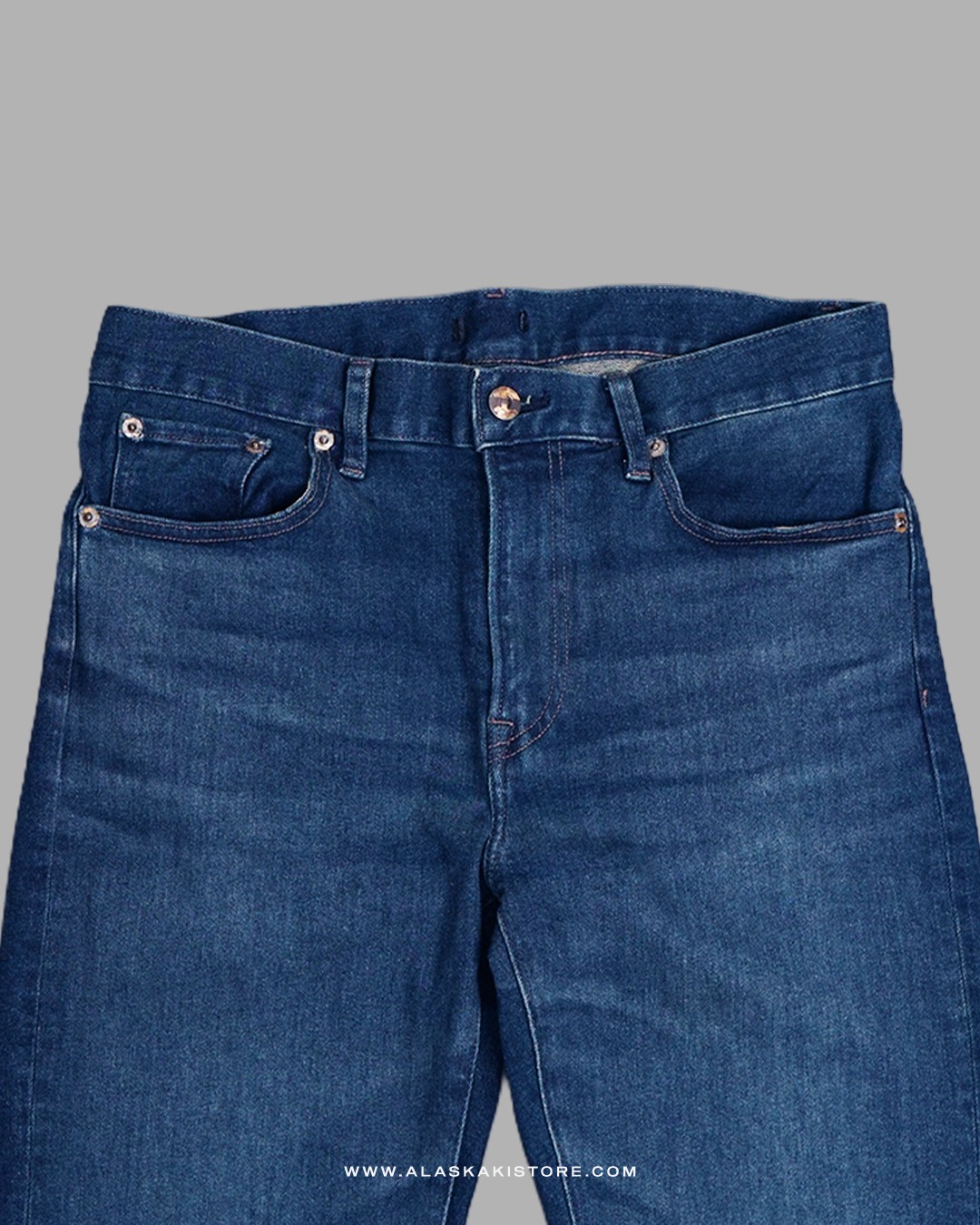 Slim Straight Jeans Blue UQ5041