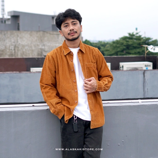 Image of Longsleeve Corduroy Shirt Brown SS2006