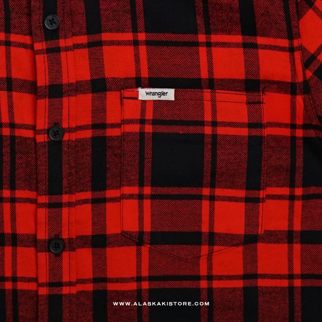 Short Sleeve Plaid Shirt Red WR2002