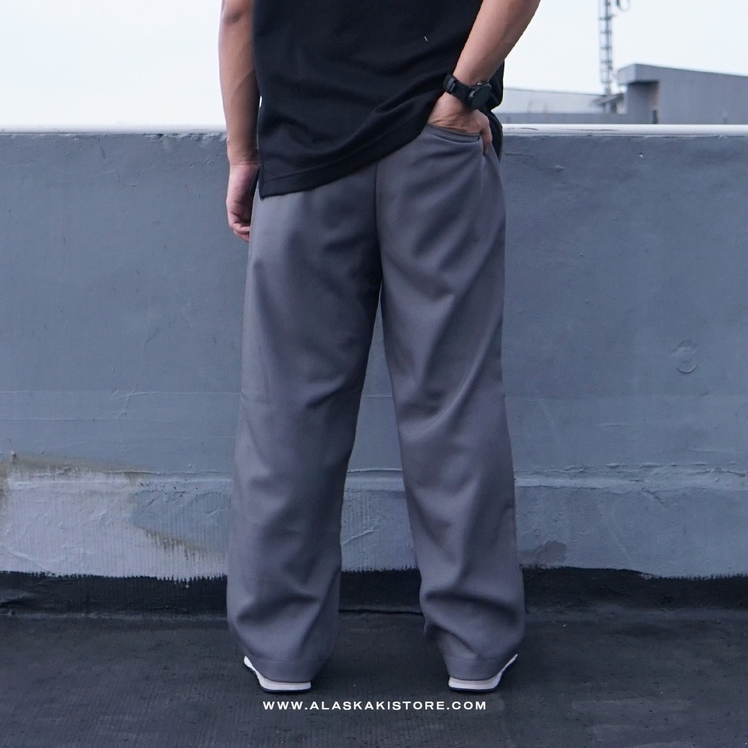 Wide Loose Pants Grey GU5035